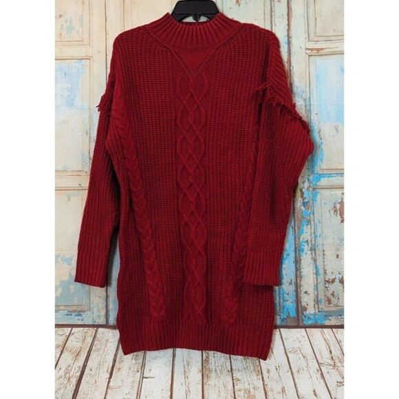 American Rag Cie 9HS27 Womens Size M Chili Pepper Pullover Tunic Sweater - Picture 2 of 10